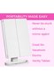 Trifold LED Vanity Mirror with Touch Dimming, Portable Makeup Mirror Magnification - 6