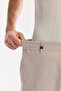 Men's Beige Soft Touch Relaxed Fit Chino Trousers with Elastic Sides A61Y3217 - 5