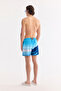 Men's Blue Quick-Drying Printed Relaxed Fit Swim Shorts with Bag A61Y3819 - 3