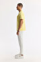Men's Yellow Crew Neck Printed Bi-Stretch Interlock Regular Fit T-Shirt A51Y1021 - 3