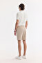 Men's Beige Side Elasticated Gofreli Relaxed Fit Chino Shorts A61Y3730 - 3