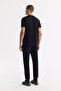 Men's Black Crew Neck Printed Bi-Stretch Interlock Regular Fit T-Shirt A51Y1136 - 4