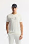 Men's Ecru Crew Neck Printed Soft Touch Regular Fit T-Shirt A51Y1138
