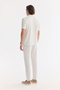 Men's Ecru Apaj Collar Easy-Iron Regular Fit T-Shirt A61Y1083 - 4