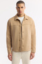 Men's Beige Classic Collar Lined Regular Fit Shirt Jacket A51Y6002 - 5