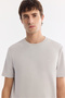Men's Light Gray Crew Neck Printed Bi-Stretch Interlock Regular Fit T-Shirt A61Y1138 - 2