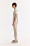 Men's Beige Crew Neck Breathable Soft Touch Printed Regular Fit T-Shirt A61Y1021 - 4