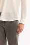 Men's White Classic Collar Viscose Blended Soft Touch Textured Regular Fit Shirt A52Y2080 - 6