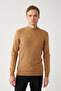 Men's Camel Half Turtleneck Cotton Knitwear Sweater E 005106 - 3