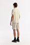 Men's Beige Crew Neck Printed Bi-Stretch Interlock Regular Fit T-Shirt A51Y1131 - 4