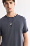 Men's Anthracite Ultrasoft Crew Neck Cotton Plain Modal T-Shirt B001171 - 2