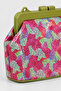 Chin Women's Patterned Scholarship Hand and Shoulder Bag - Pistachio Green-Fuchsia - 4
