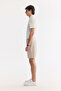 Men's Beige Side Elasticated Gofreli Relaxed Fit Chino Shorts A61Y3730 - 2