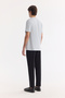 Men's Blue Crew Neck Printed Bi-Stretch Interlock Regular Fit T-Shirt A61Y1058 - 5