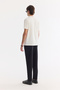 Men's Ecru Crew Neck Easy-Iron Regular Fit T-Shirt A61Y1034 - 4