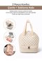 Gingham Patterned Thermal Insulated Storage Container & Lunch Bag Set Beige - 7