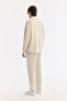 Men's Ecru Bottom-Bottom Collar Breathable Modal Blended Soft Touch Oversize Fit Shirt A61Y2168 - 5