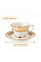 Tea Cup And Saucer Set Shiny Gold - 4