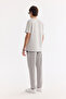 Men's Gray Crew Neck Printed Bi-Stretch Interlock Regular Fit T-Shirt A61Y1061 - 4