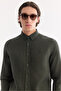 Men's Dark Green Button-Down Collar 100% Linen Comfort Fit Shirt B002191 - 2