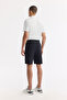 Men's Black Elastic Waist Technical Fabric Knitted Regular Fit Shorts A51Y3629 - 3