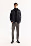 Men's Anthracite Classic Collar Soft Touch Easy-Iron Plaid Comfort Fit Shirt Jacket A52Y2110 - 6
