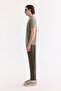 Men's Khaki Crew Neck Printed Soft Touch Breathable Regular Fit T-Shirt A61Y1020 - 3