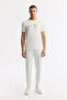 Men's Ecru Crew Neck Printed Soft Touch Regular Fit T-Shirt A51Y1138 - 5
