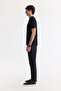 Men's Black Crew Neck Printed Bi-Stretch Interlock Regular Fit T-Shirt A51Y1021 - 3