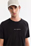 Men's Black Crew Neck Printed Soft Touch Breathable Regular Fit T-Shirt A61Y1020 - 2