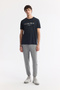 Men's Anthracite Crew Neck Printed Soft Touch Regular Fit T-Shirt A51Y1138 - 6