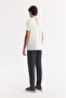 Men's Ecru Crew Neck Back and Chest Logo Printed T-Shirt B 001040 - 5