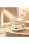 Tea Cup And Saucer Set Shiny Gold