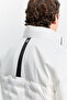 Men's White Stand Collar Lightweight Water Repellent Windproof Regular Fit Puffer Coat B006082 - 3
