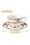 Shiny gold and silver tea cup and saucer set - 4