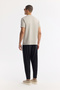 Men's Gray Crew Neck Printed Bi-Stretch Interlock Regular Fit T-Shirt A51Y1072 - 4