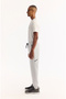 Men's Light Gray Elastic Waist Lace-Up Bi-Stretch Technical Fabric Regular Fit Sweatpants A52Y3416 - 5