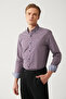 Men's Burgundy 100% Cotton Buttoned Collar 100% Cotton Patterned Shirt A32Y2179