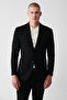 Men's Black Mono Collar Flexible Double Slit Unlined Comfort Slim Fit Jacket A32Y4001 - 2