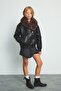 Faux Fur Double Breasted V-Neck Leather Jacket Girls G9349A826Au - 2
