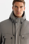 Men's Darkgray Hooded Water Repellent Windproof -20 ° C Durable Goose down Ski Jacket A42Y6123 - 8
