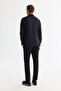 Men's Black Classic Collar Flexible Technical Fabric Slim Fit Shirt A42Y2122 - 3