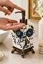 Lavina Ceramic Liquid Soap Dispenser, Cream, Butterfly, with Bronze Feet 470 ml - 4