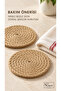 Natural Jute Coasters Set of 6 10X10 cm Handmade Wicker Tea Coffee Coasters - 6