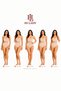 Women's Panties 5 Pack Skin Color High Waist Panties, Lycra Cotton Fabric - 2