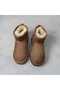 Women's Mini Suede Fur-Lined Thin Sole Winter Boots - 4