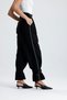 Palmi̇ra High Waist Trench Coat Fabric Pants with Buckle Belt Detail on the Cuffs - 2