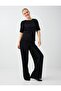 Black Straight Cut Knitted Trousers - 3