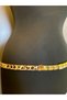 110X1 cm Patent Leather Leopard Stone Women's Belt - 4
