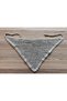 Hand Knitted Gray Color Sequined Flexible Summer Bandana with Flat Front - 2